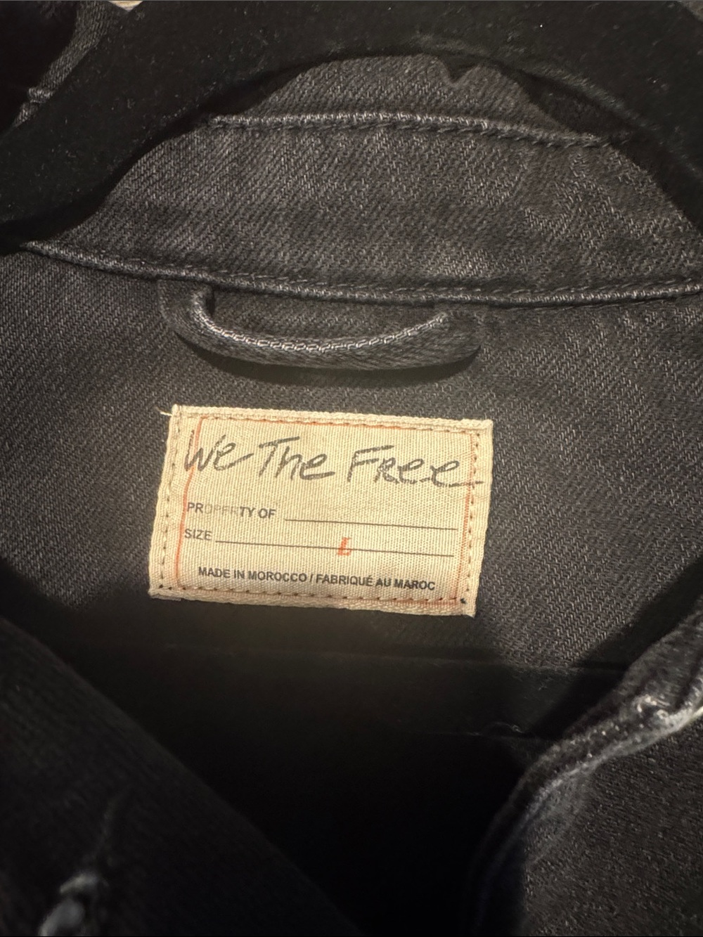 Free People Oversized Washed Black Jean Jacket - Picture 3 of 6